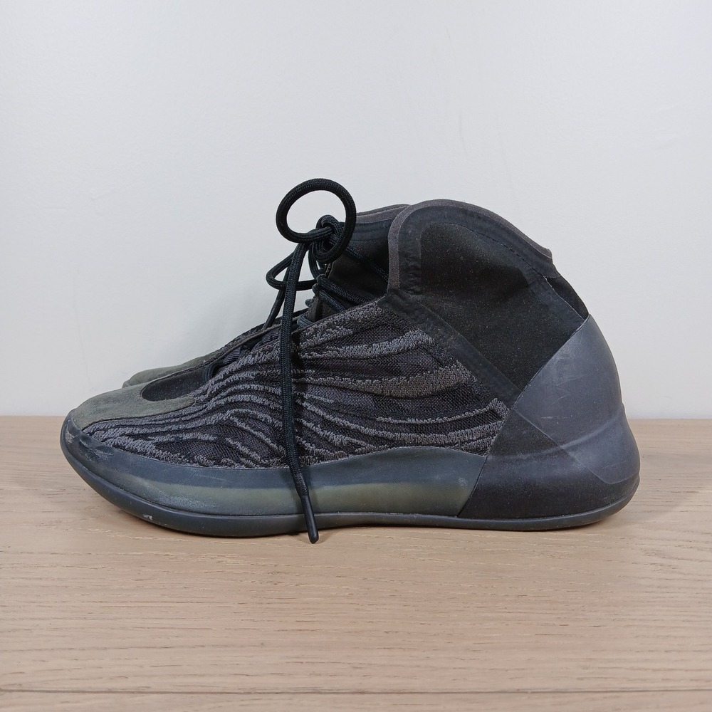Adidas Yeezy Sneakers Womens 9.5 Black Knit High Top Lace Up Sock Streetwear